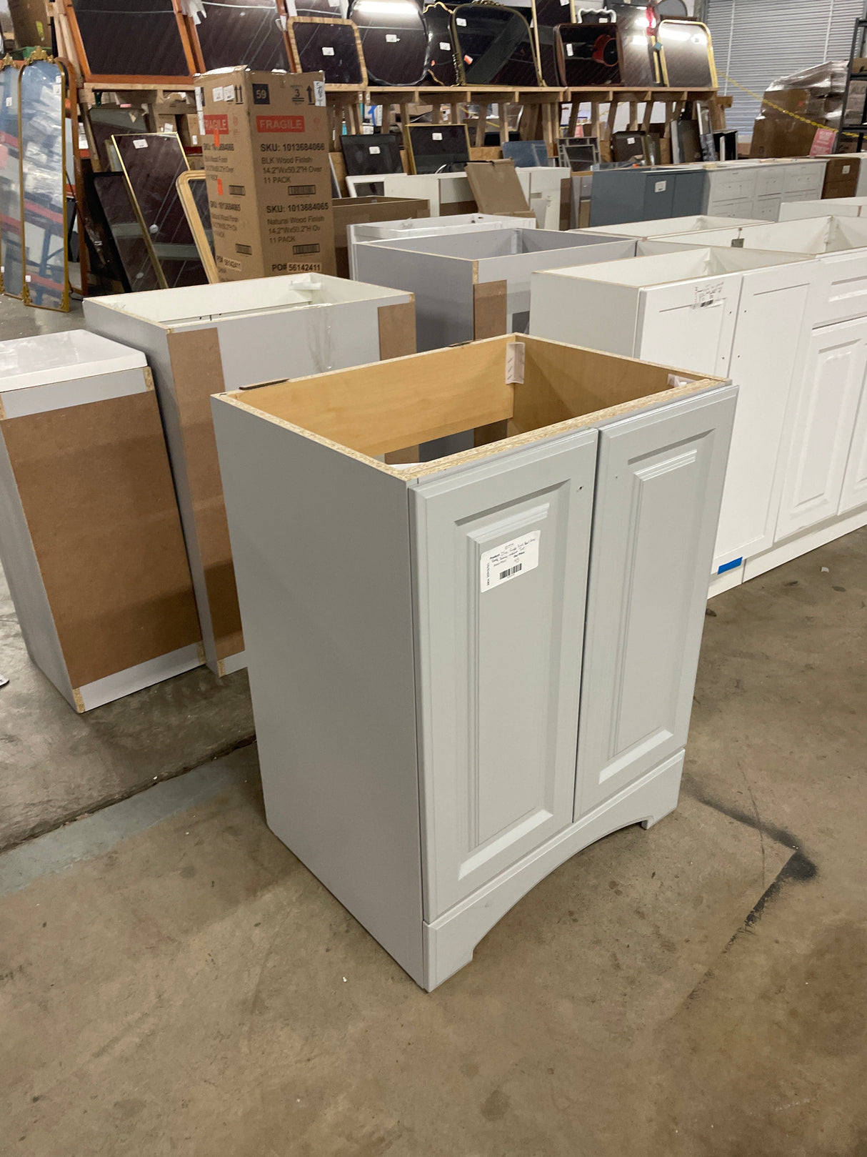 25 in. Single Sink Pearl Gray Bath Vanity Without Top