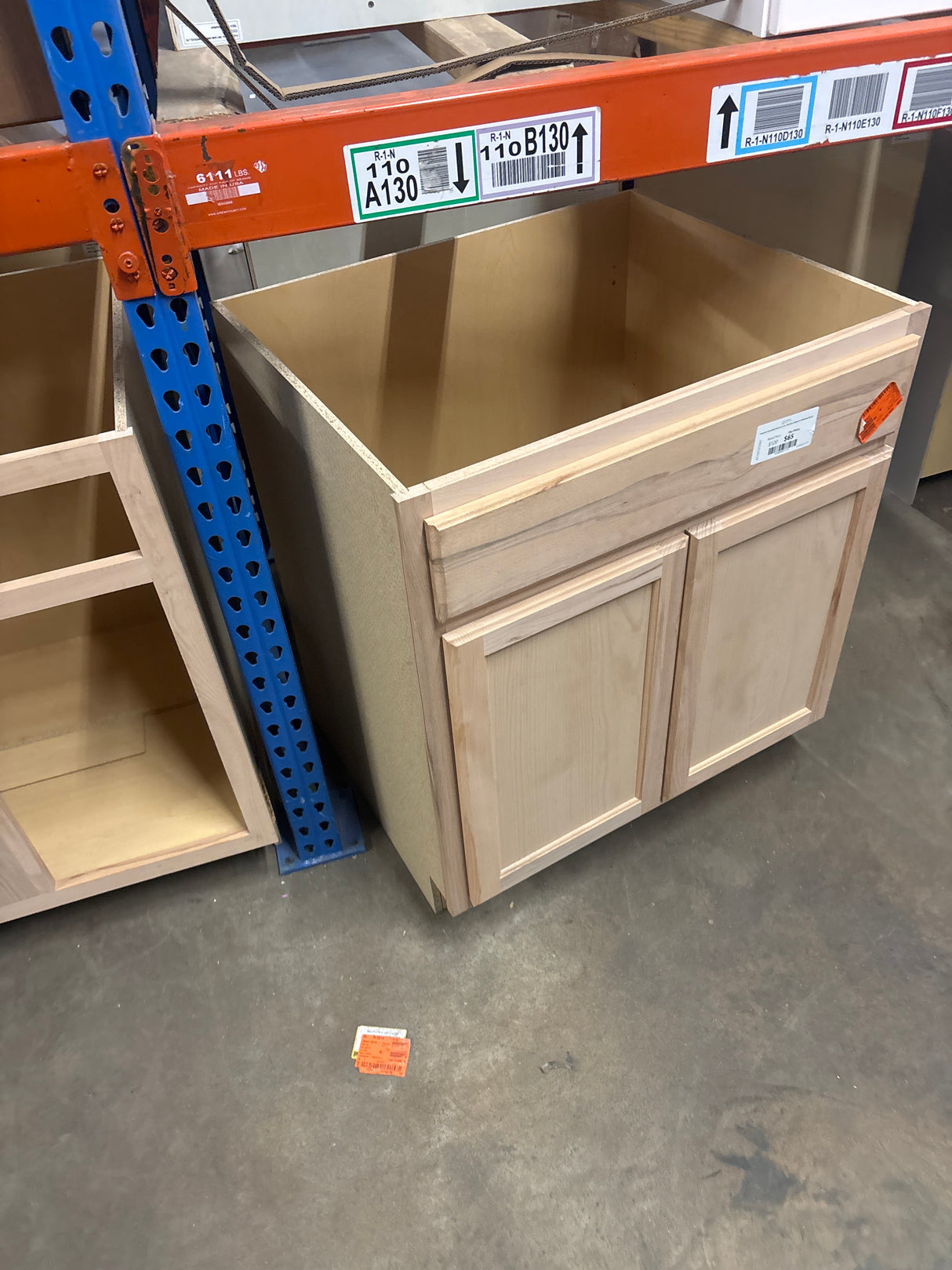 Hampton Assembled 30x34.5x24 in. Sink Base Cabinet in Unfinished Beech