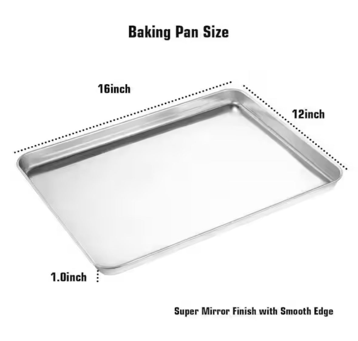 4-Piece Baking Sheets, Cooling Racks Set, Stainless Steel Cookie Pans, Non Toxic Heavy Duty Baking Trays with Racks