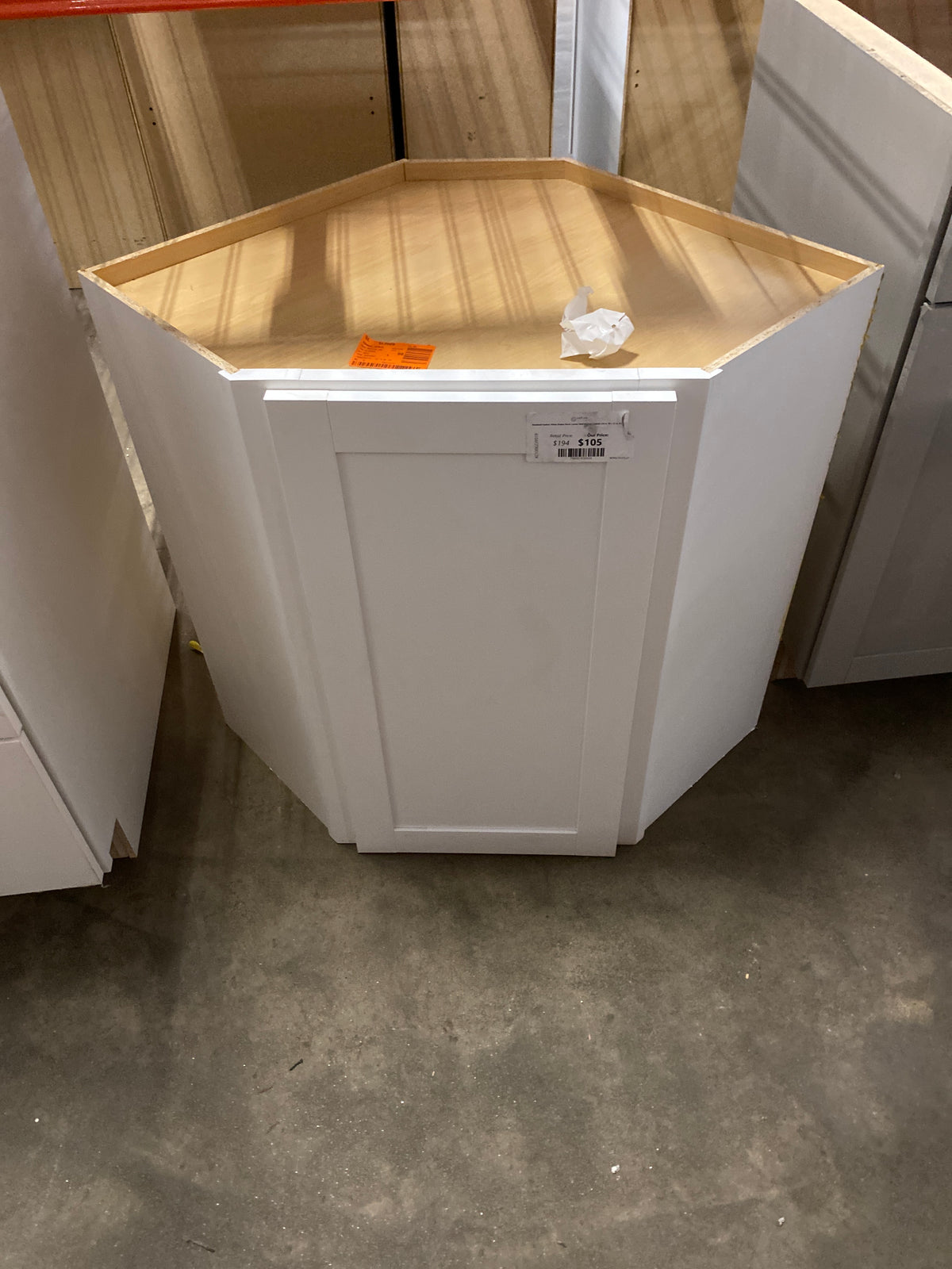 Westfield Feather White Shaker Stock Corner Wall Kitchen Cabinet (24 in. W x 12 in. D x 30 in. H)
