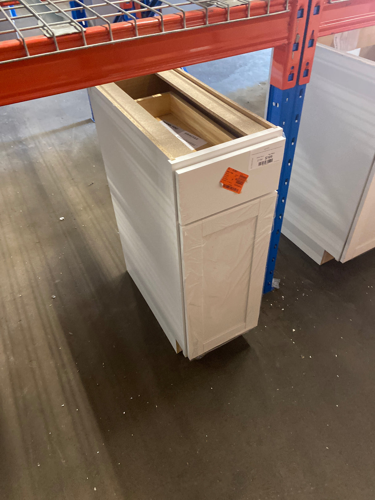 Westfield Feather White Shaker Stock Assembled Base Kitchen Cabinet (12 in. W x 23.75 in. D x 35 in. H)