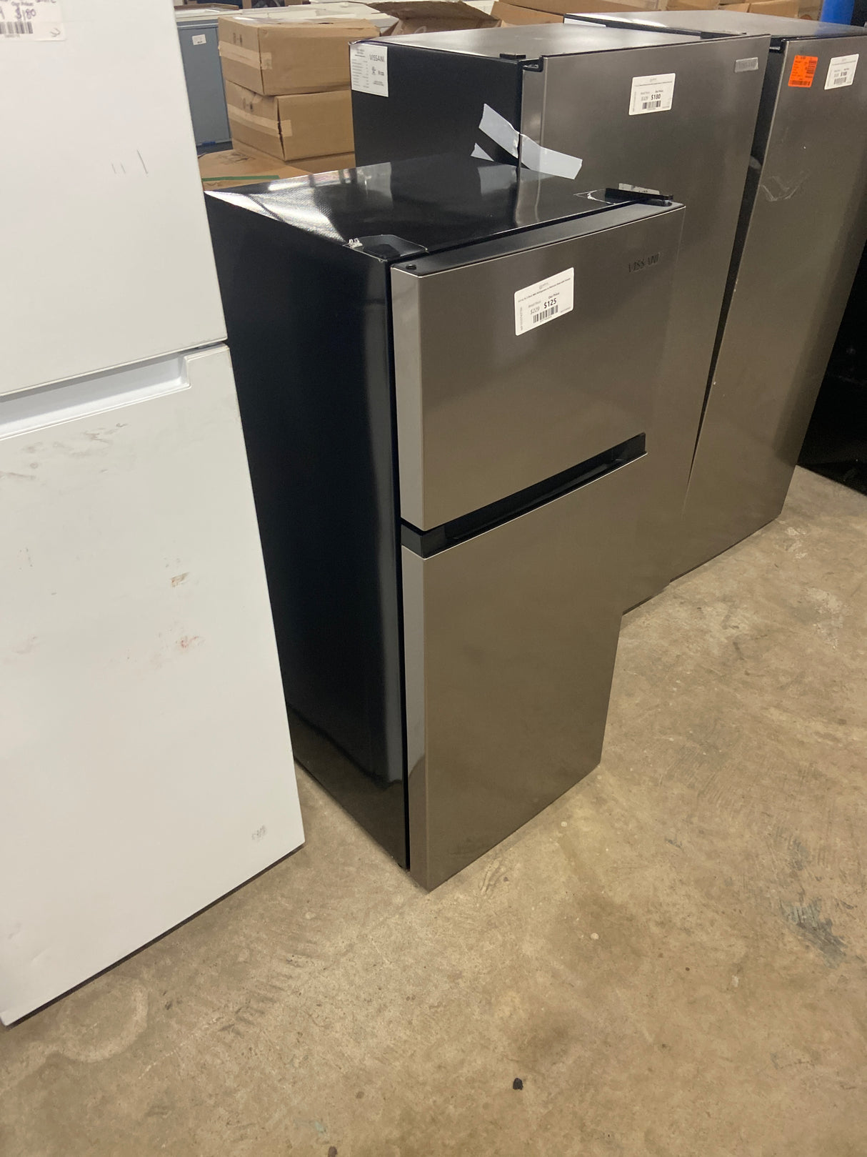 4.5 cu. ft. 2-Door Mini Refrigerator in Platinum Steel with Freezer