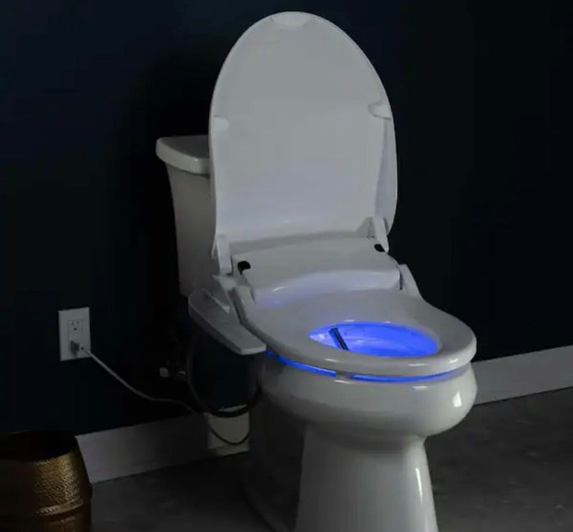 HD-7000 Electric Bidet Seat for Elongated Toilets in White with Fusion Heating Technology