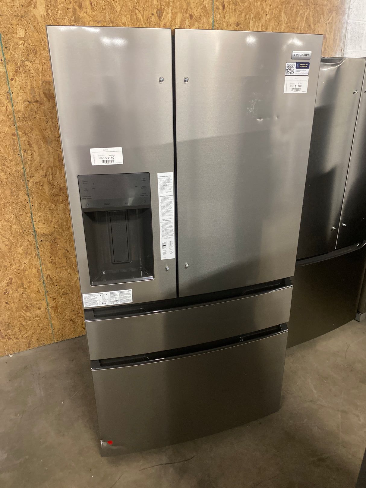 36 in. 26 cu. ft. Standard-Depth 4-Door French Door Refrigerator in Fingerprint-Resistant Stainless Steel Look