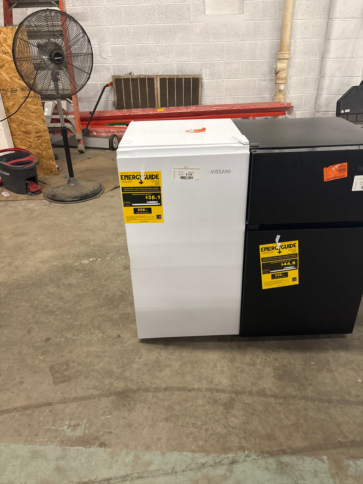 4.5 cu. ft. 2-Door Mini Refrigerator in White with Freezer