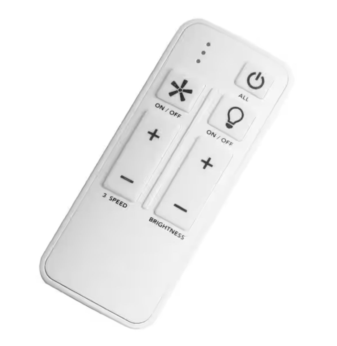 White Universal 3-speed Damp Rated Ceiling Fan Remote Control with Dimmer