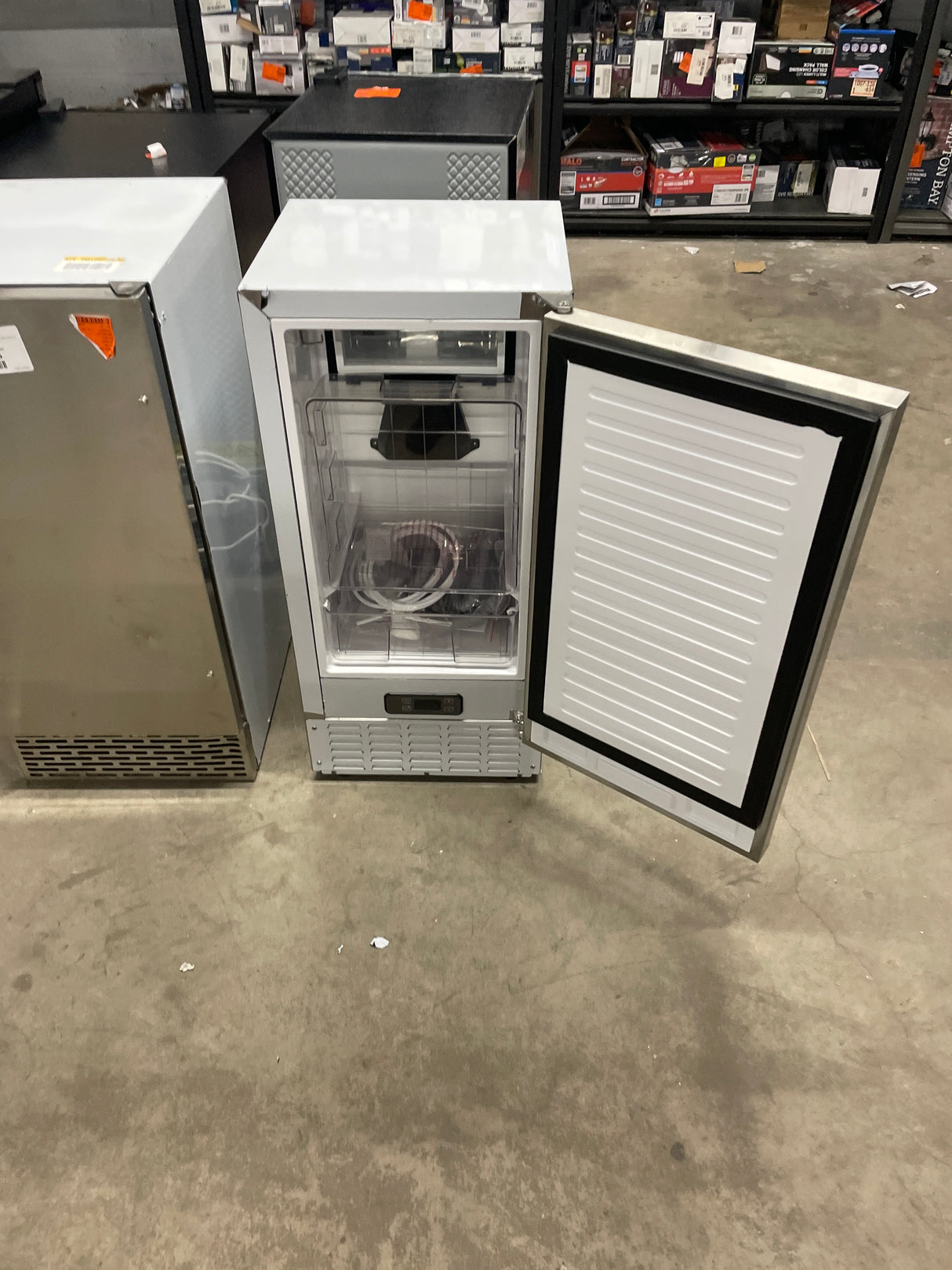 15 in. 66lbs/24H Nugget Ice Maker in Silver Stainless Steel, Bulit-in/Freestanding, Auto-Cleaning and fast cooling