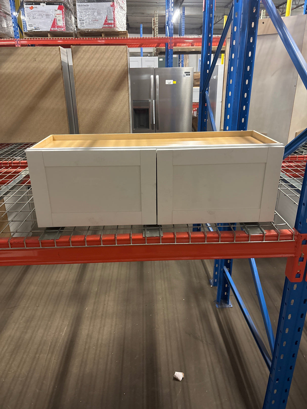 Westfield Feather White Shaker Stock Assembled Wall Kitchen Bridge Cabinet (36 in. W x 12 in. D x 12 in. H)