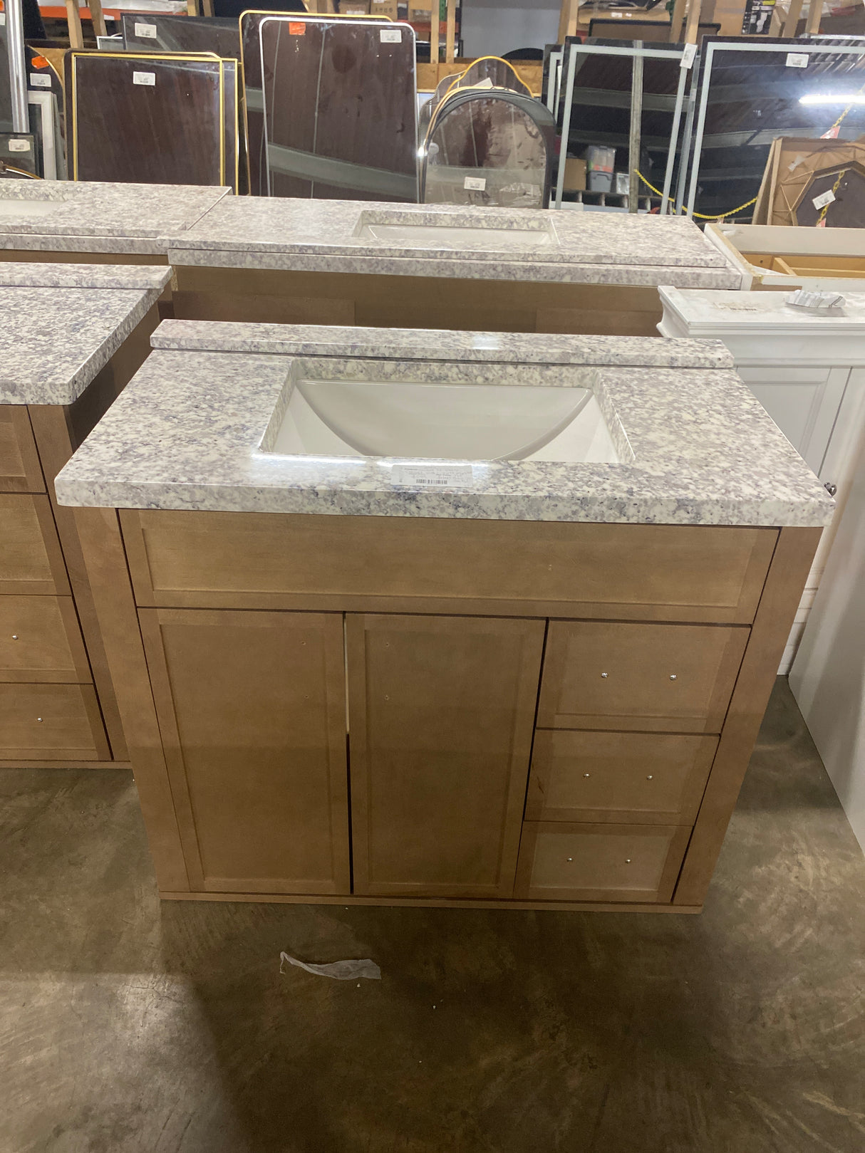 Winsome 36 in. Bath Vanity Cabinet with Cultured Marble Top in Sand