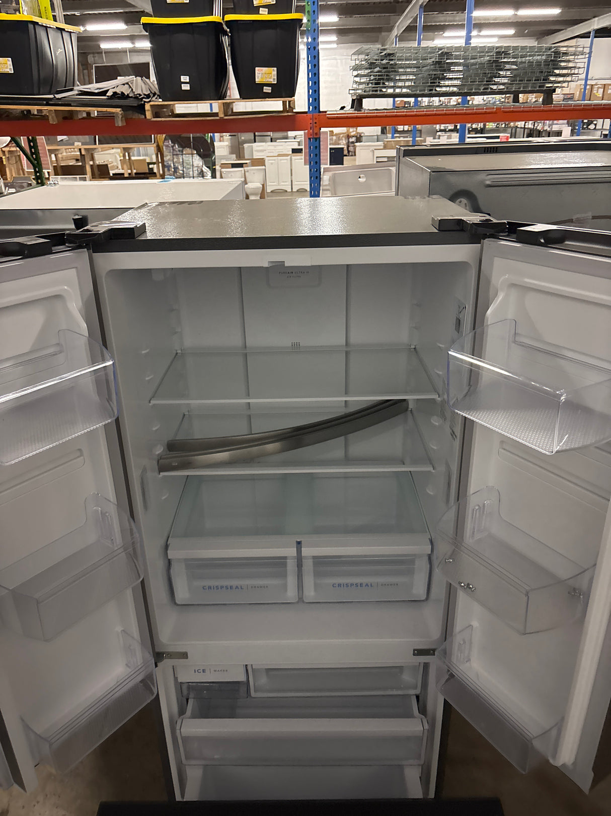 31.5 in. 18 cu. ft. Counter Depth French Door Refrigerator in Fingerprint-Resistant Stainless Look
