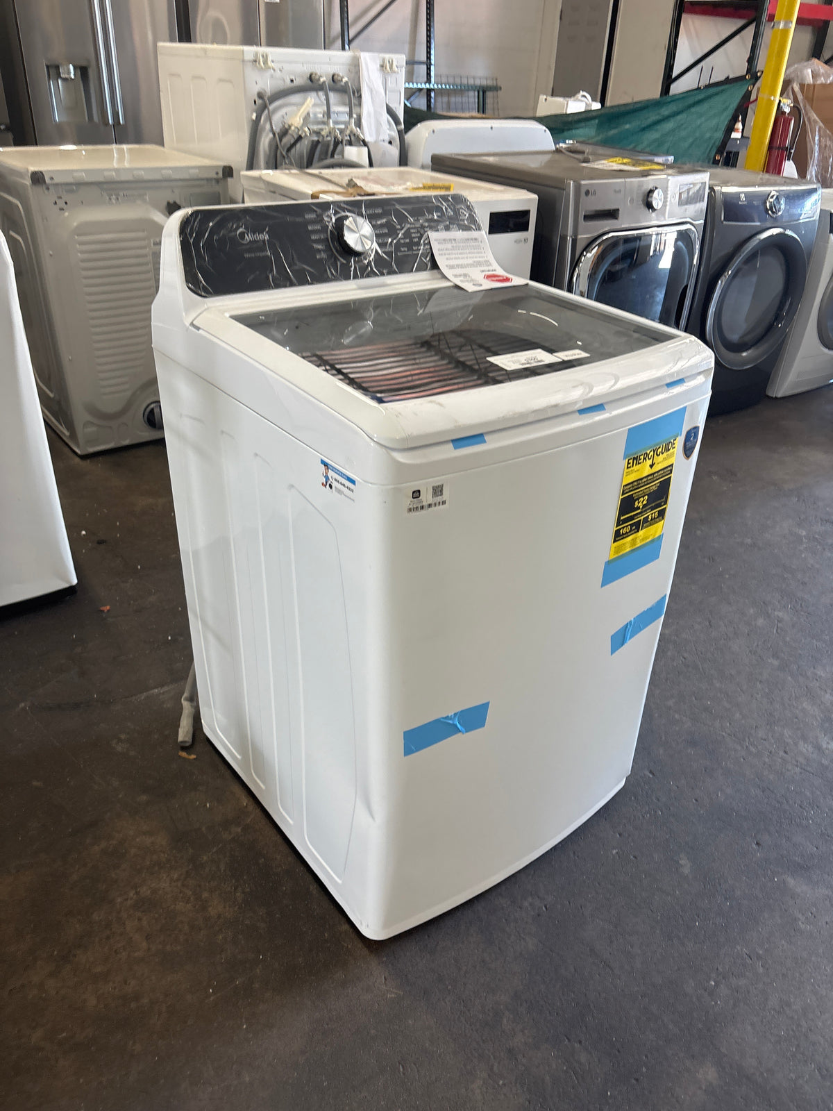 Midea 4.5 cu. ft. Top Load Washer with Stainless Steel Tub and Wave Impeller