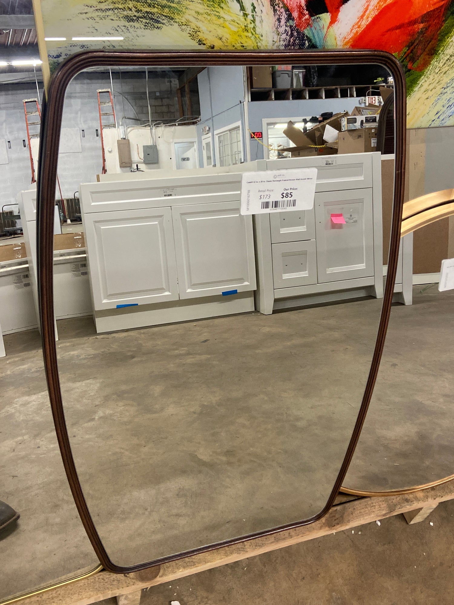 Caskill 32 in. x 20 in. Classic Rectangle Framed Bronze Wall Accent Mirror