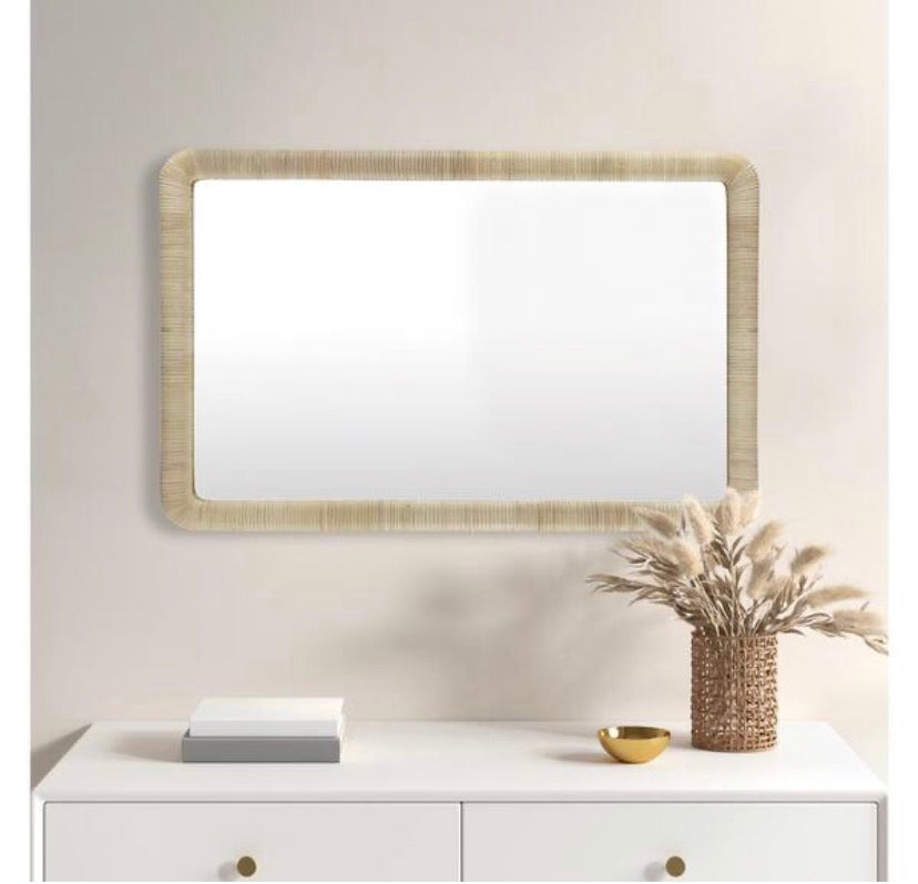 Nova 26 in. W x 39 in. H Natural Wall Mirror