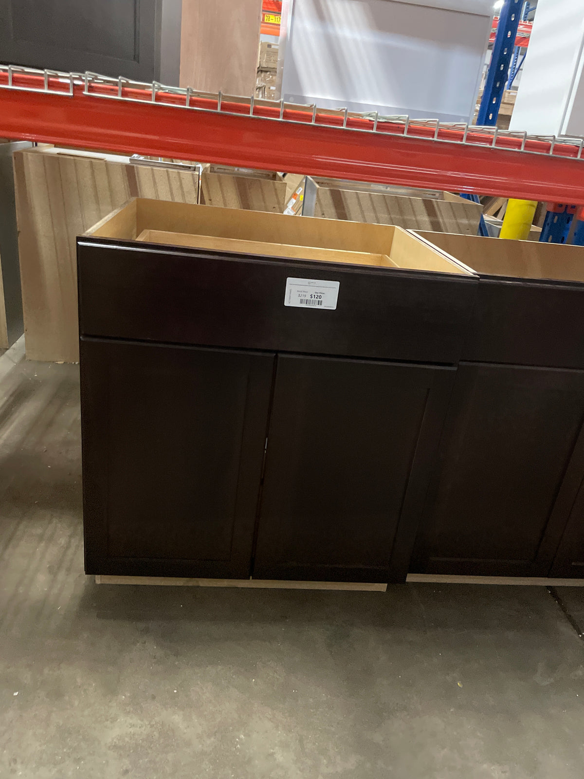 Shaker Java Stock Assembled Base Kitchen Cabinet with Ball-Bearing Drawer Glides (30 in. x 34.5 in. x 24 in.)