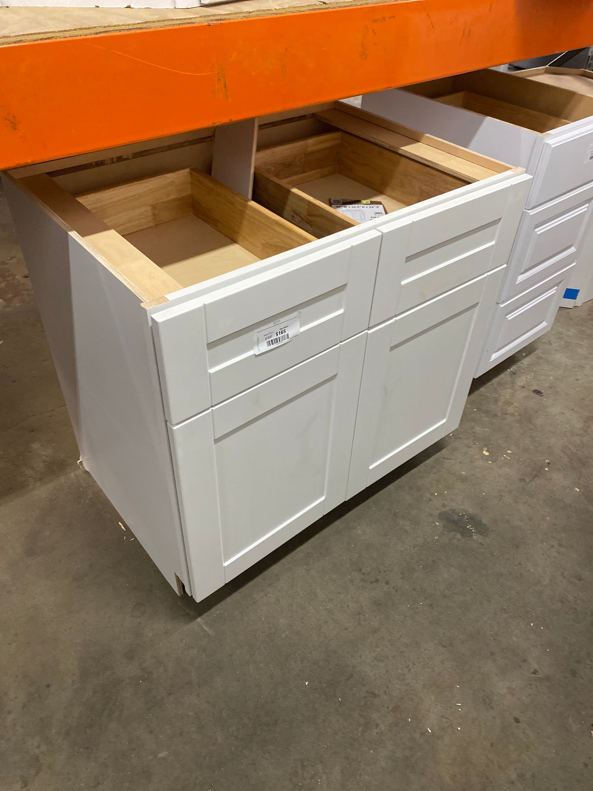 Arlington Vesper White Plywood Shaker Stock Assembled Base Kitchen Cabinet Soft Close 36 in W x 24 in D x 34.5 in H