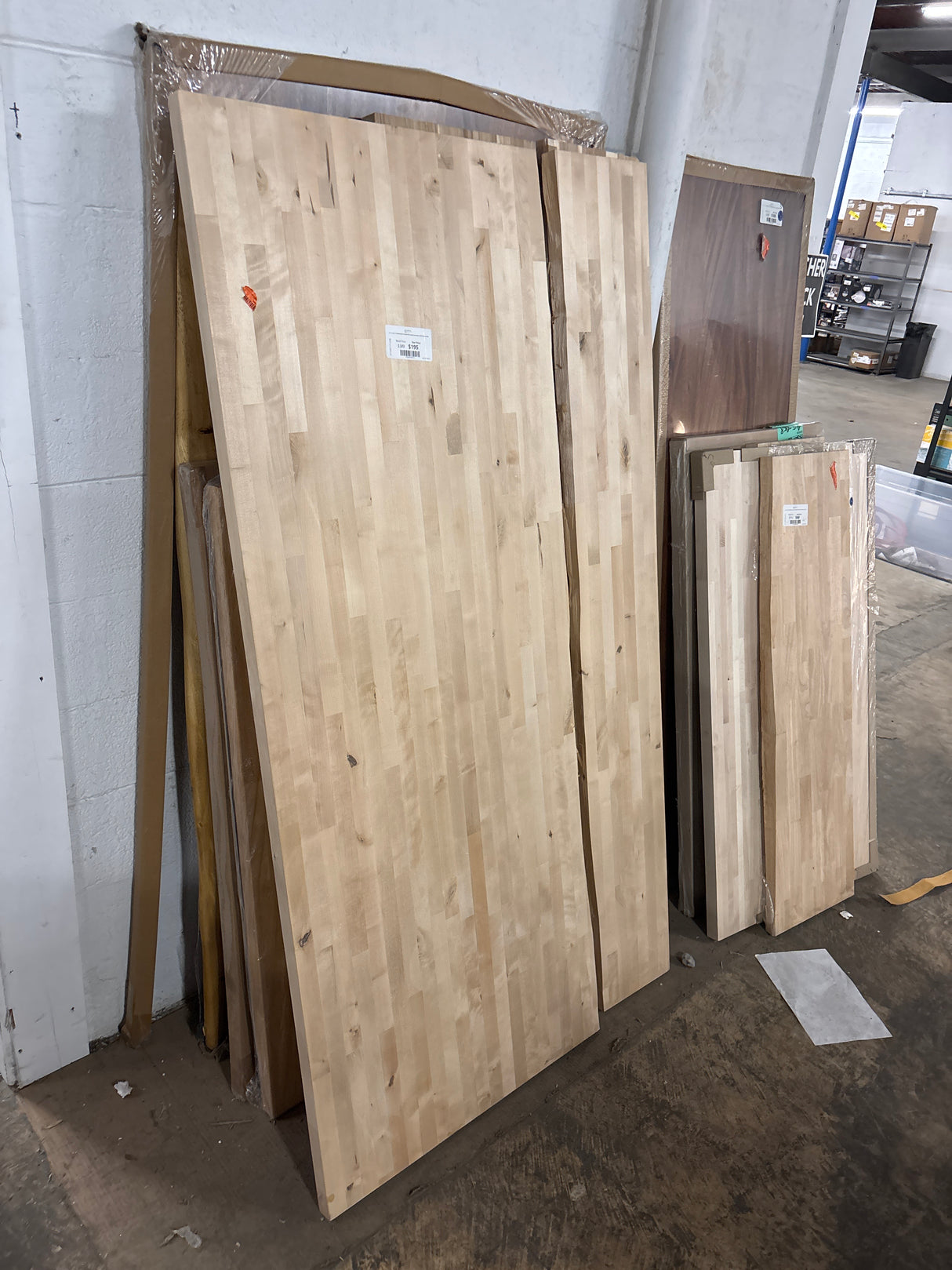 6 ft. L x 39 in. D Unfinished Birch Butcher Block Island Countertop in With Standard Edge