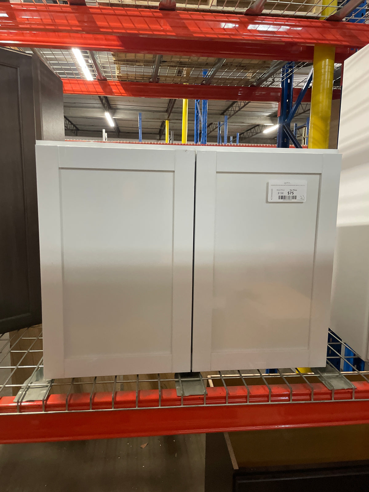 Courtland Polar White Finish Laminate Shaker Stock Assembled Wall Kitchen Cabinet 30 in. x 24 in. x 15 in.