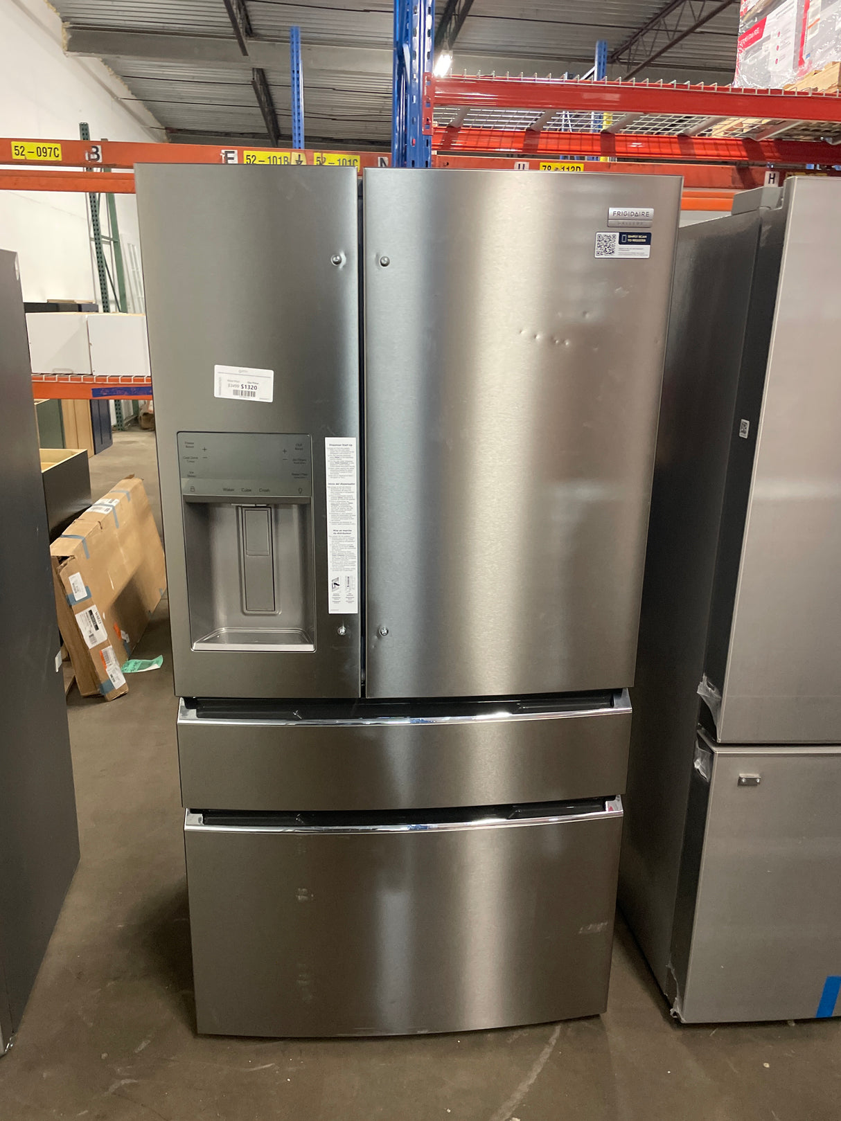 Gallery 36 in. 22 cu. ft. Counter-Depth 4-Door French Door Refrigerator in Smudge-Proof Stainless Steel