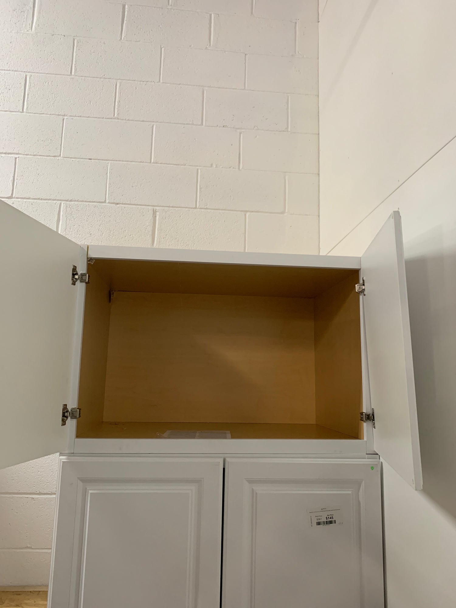 Hampton 36in. W x 24 in. D x 24 in. H Assembled Deep Wall Bridge Kitchen Cabinet in Satin White with Shelf