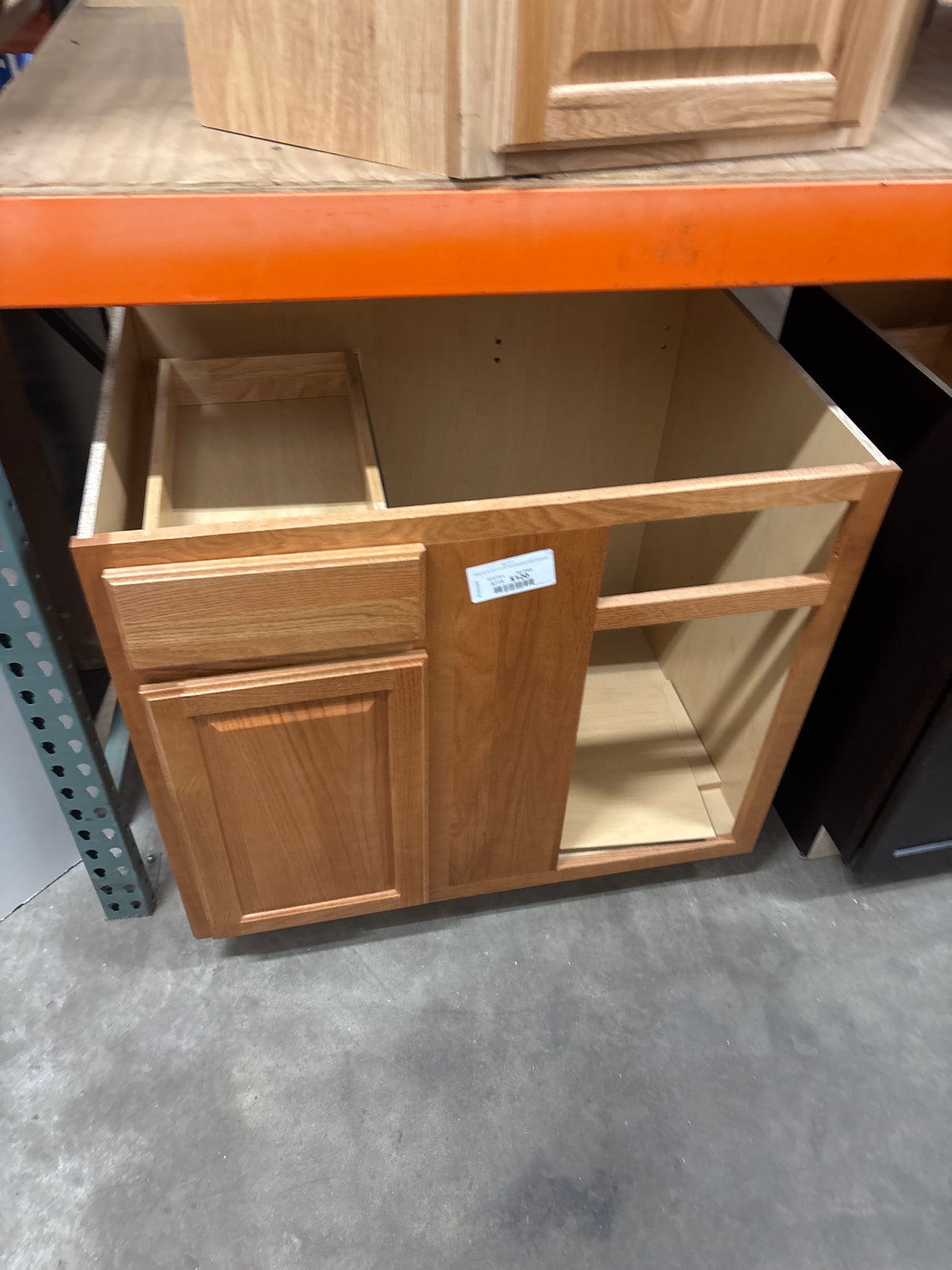 Hampton 36 in. W x 24 in. D x 34.5 in. H Assembled Blind Base Cabinet in Medium Oak