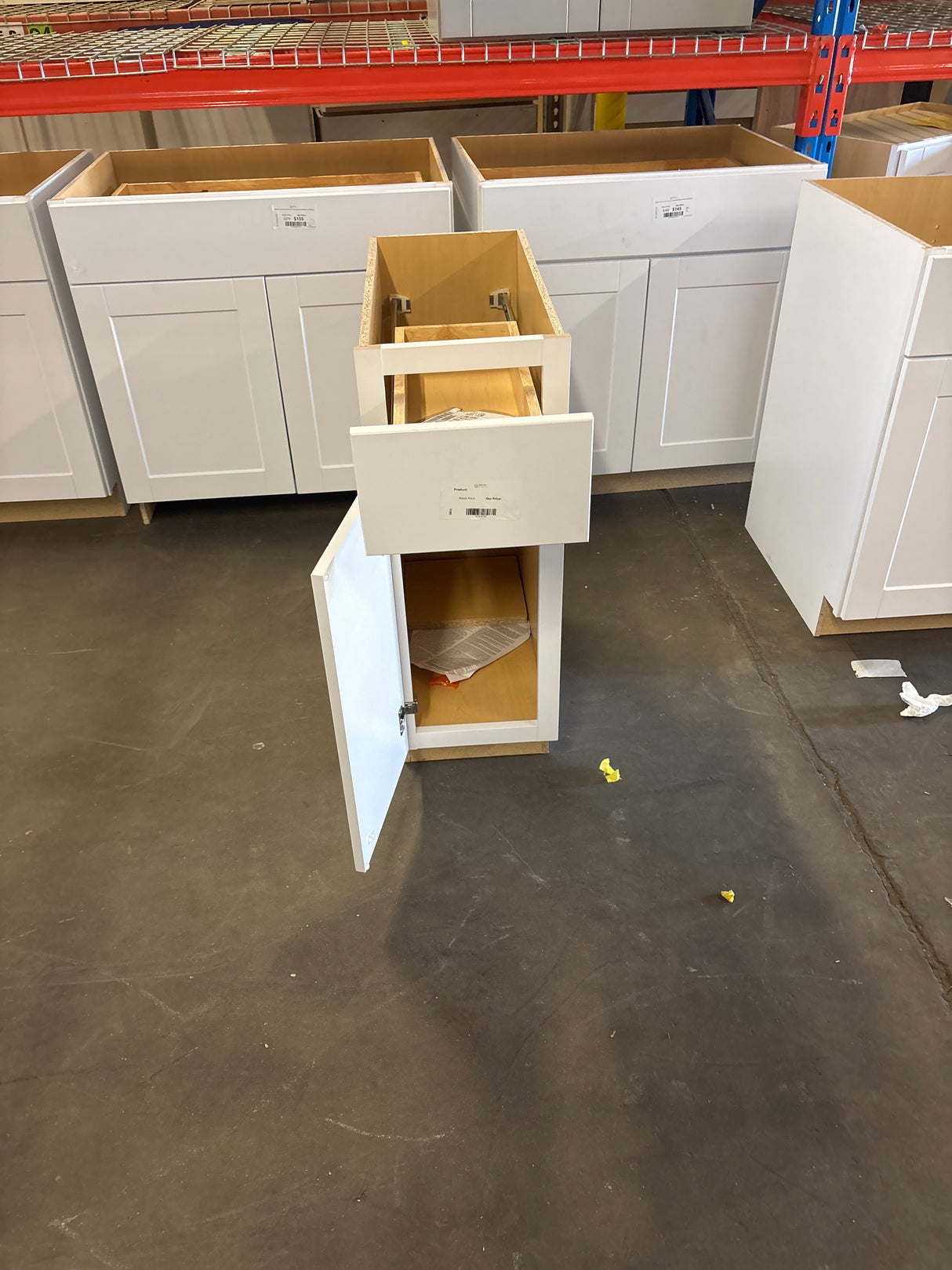 Shaker 12 in. W x 24 in. D x 34.5 in. H Assembled Base Cabinet in Satin White