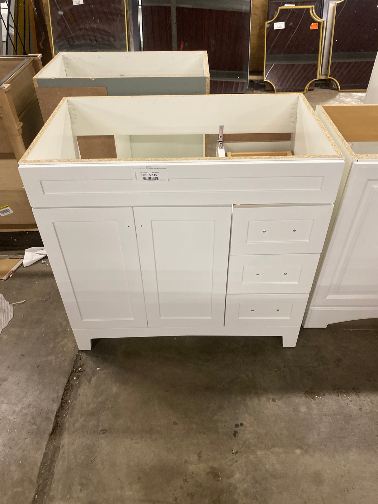 Thornbriar 36.0 in. W x 21.5 in. D x 34.2 in. H Bath Vanity Cabinet without Top in Polar White