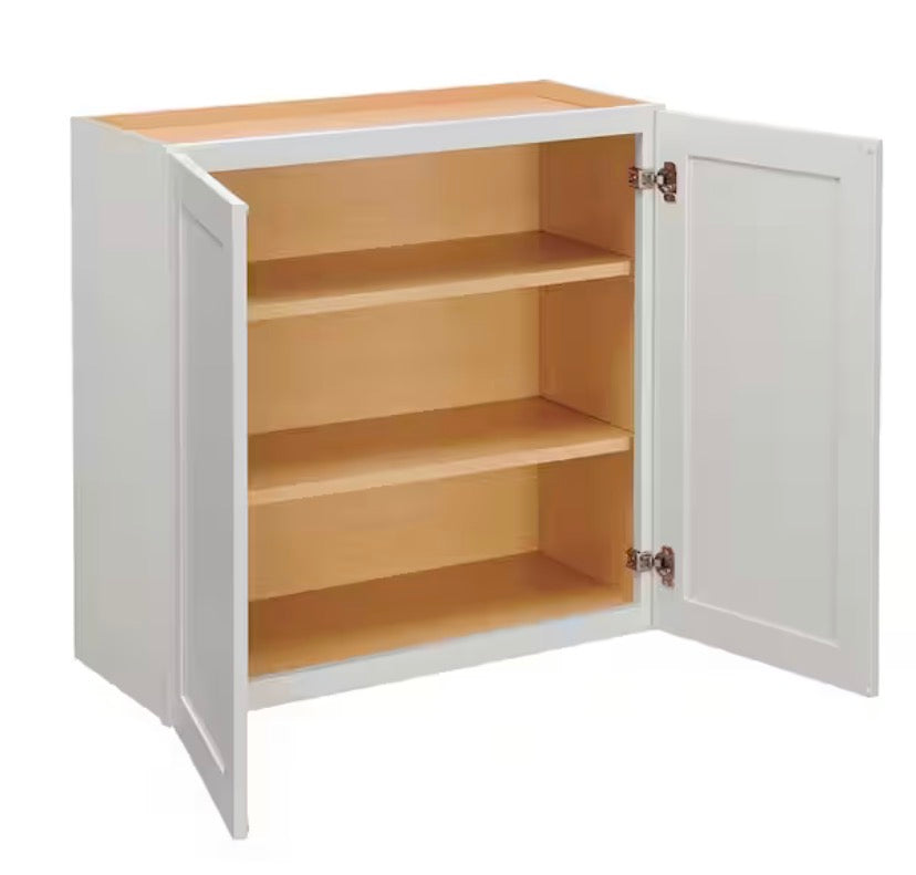 Westfield Feather White Assembled Wall Kitchen Cabinet (30 in. W x 12 in. D x 30 in. H)