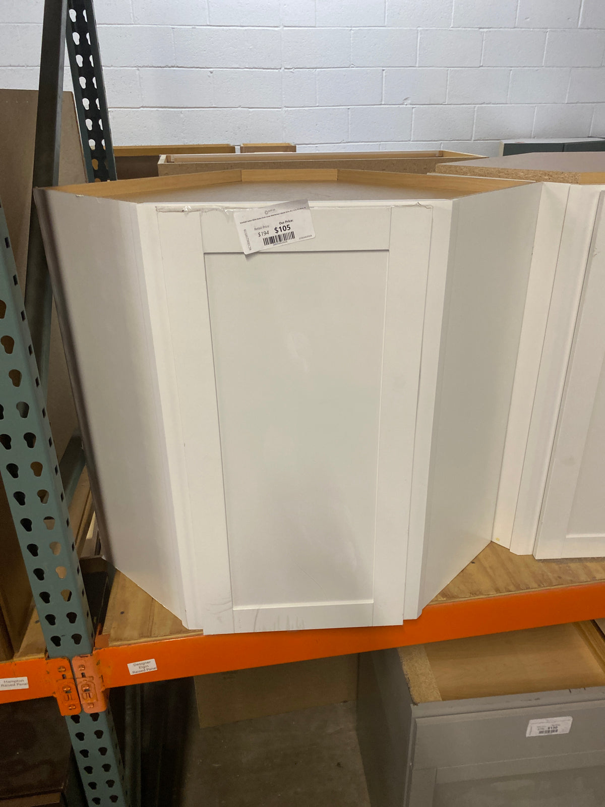 Westfield Feather White Shaker Stock Corner Wall Kitchen Cabinet (24 in. W x 12 in. D x 30 in. H)