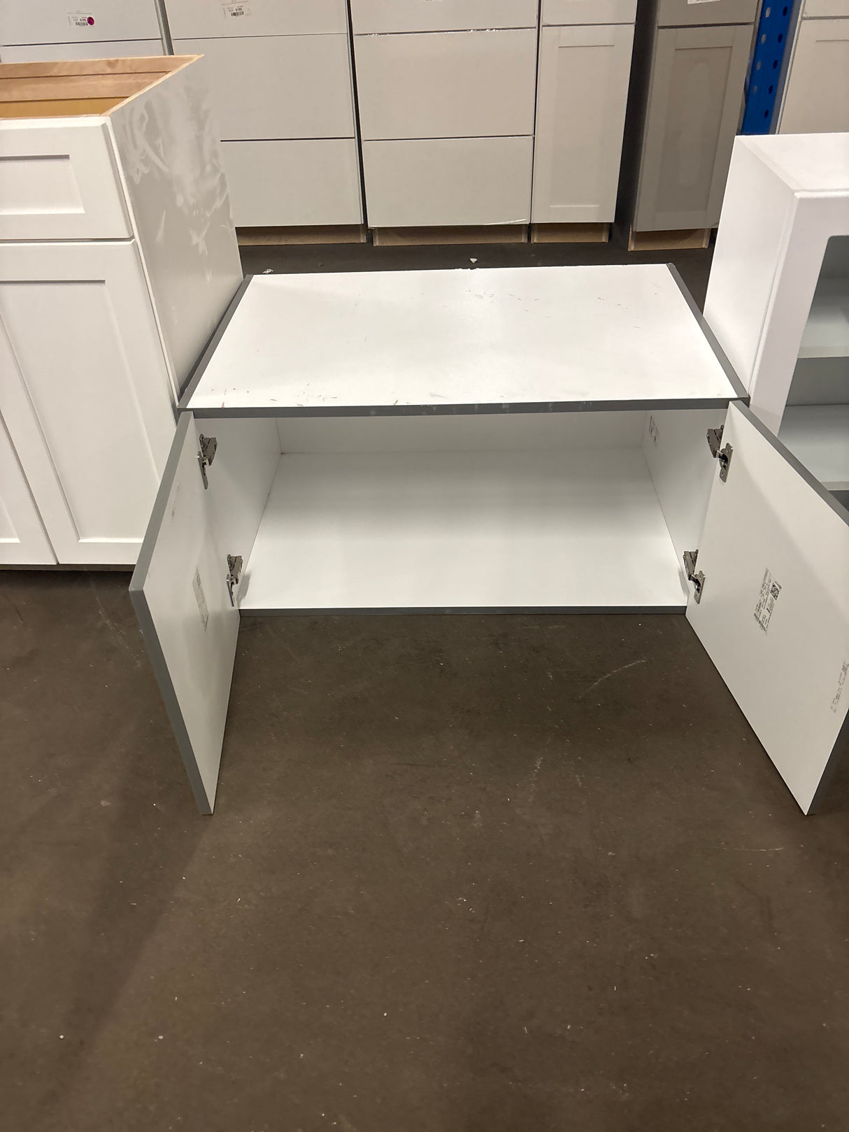 Designer Series Melvern 36 in. W x 24 in. D x 18 in. H Assembled Shaker Deep Wall Bridge Kitchen Cabinet in Storm Gray