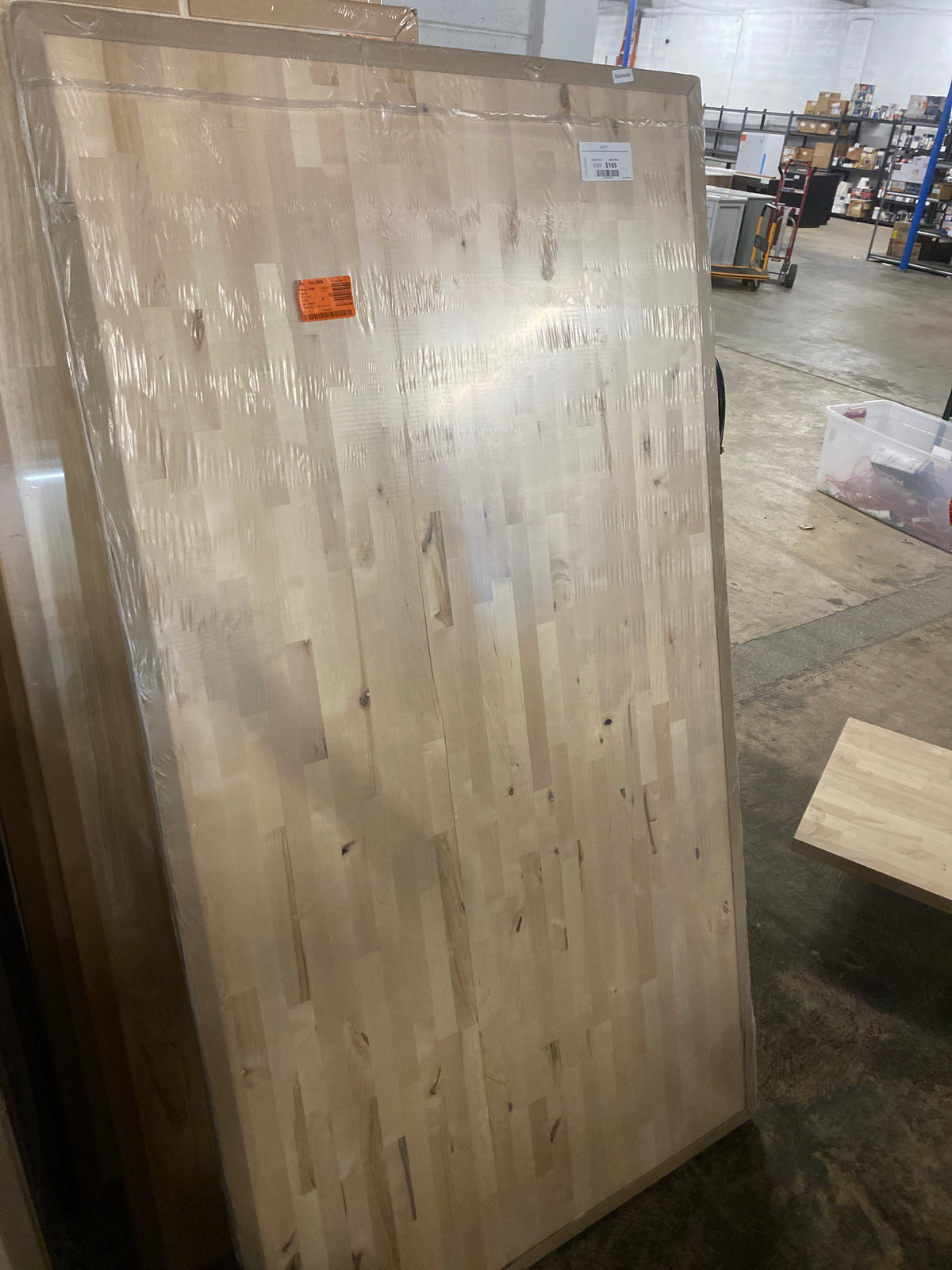 6 ft. L x 39 in. D Unfinished Birch Solid Wood Butcher Block Island Countertop With Eased Edge