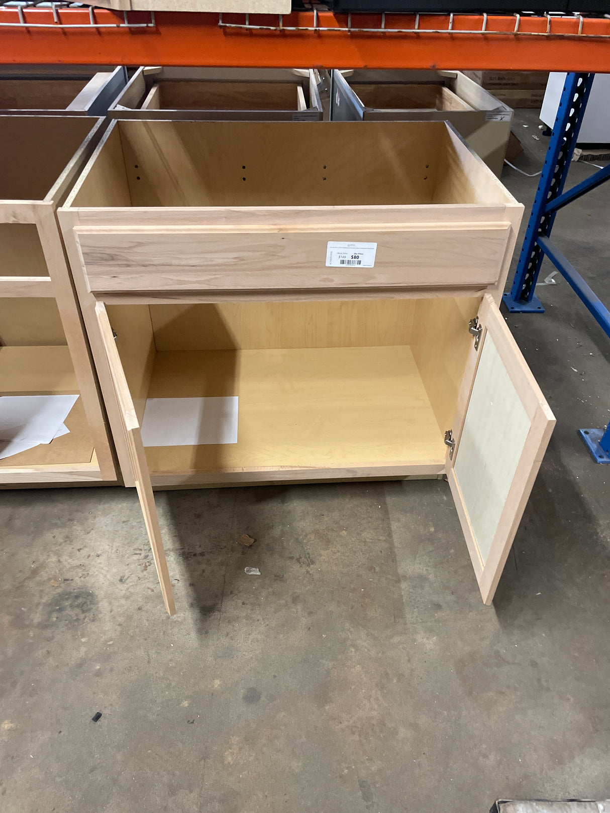 36 in. W x 24 in. D x 34.5 in. H Assembled Sink Base Kitchen Cabinet in Unfinished with Recessed Panel