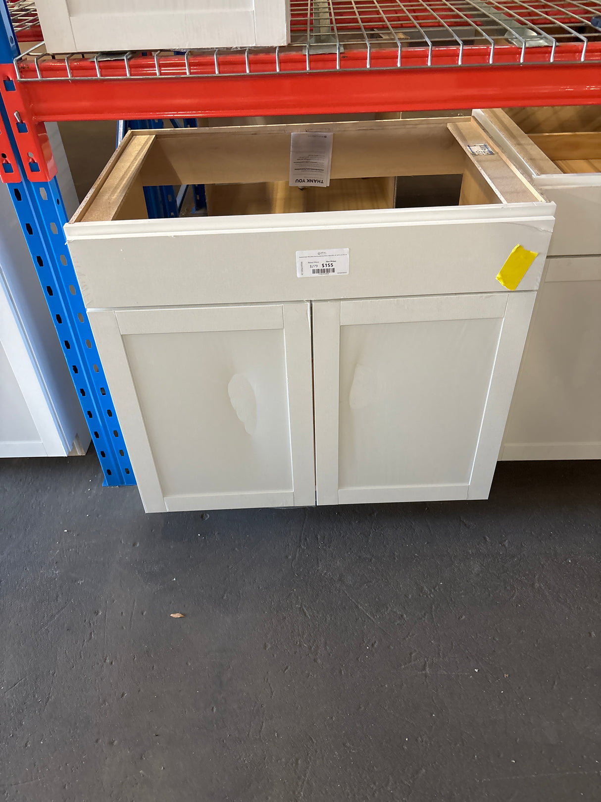 Westfield Feather White Shaker Stock Assembled Base Kitchen Cabinet (36 in. W x 23.75 in. D x 35 in. H)