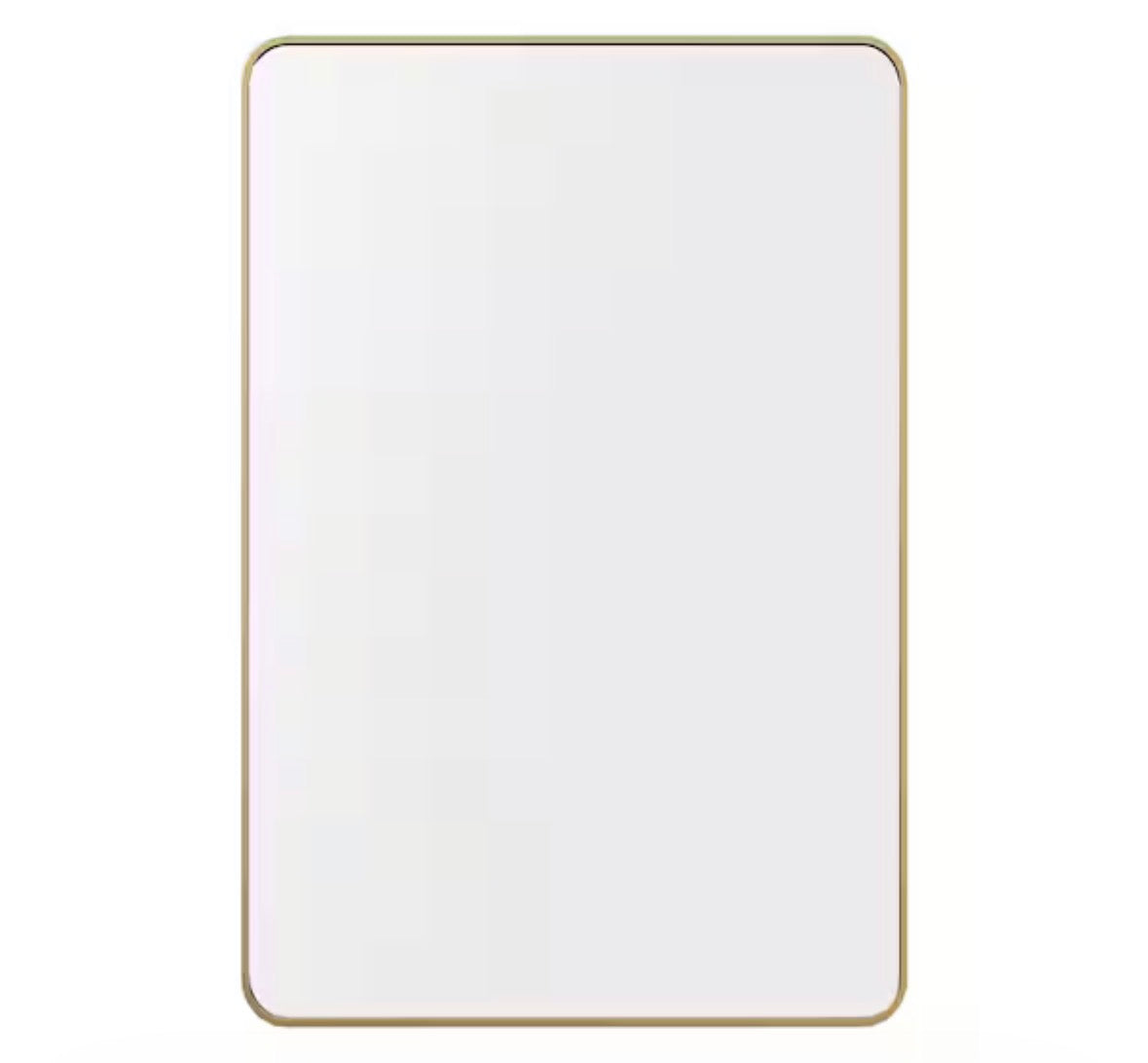 24 in. W x 36 in. H Gold Vanity Rectangle Wall Mirror Aluminum Alloy Frame Bathroom Mirror