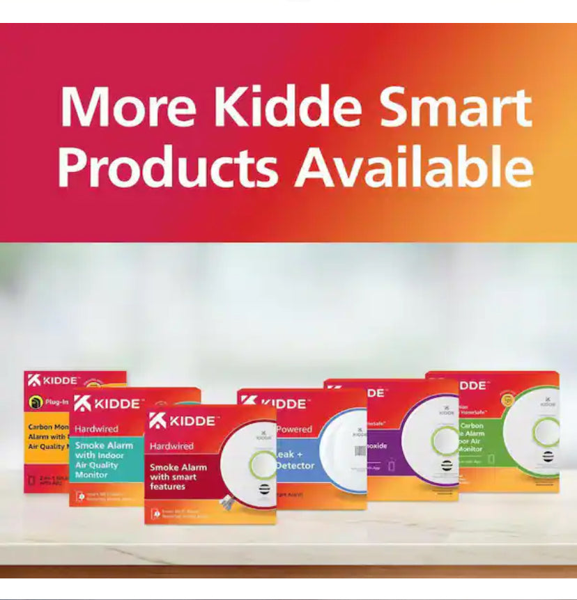 Smart Hardwired Wi-Fi Enabled Smoke Detector and Indoor Air Quality Monitor Photoelectric Sensor 21032069