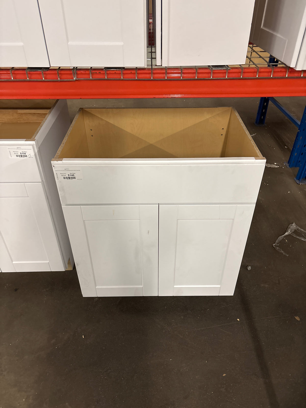 Shaker 30 in. W x 21 in. D x 34.5 in. H Assembled Bath Sink Base Cabinet in Satin White