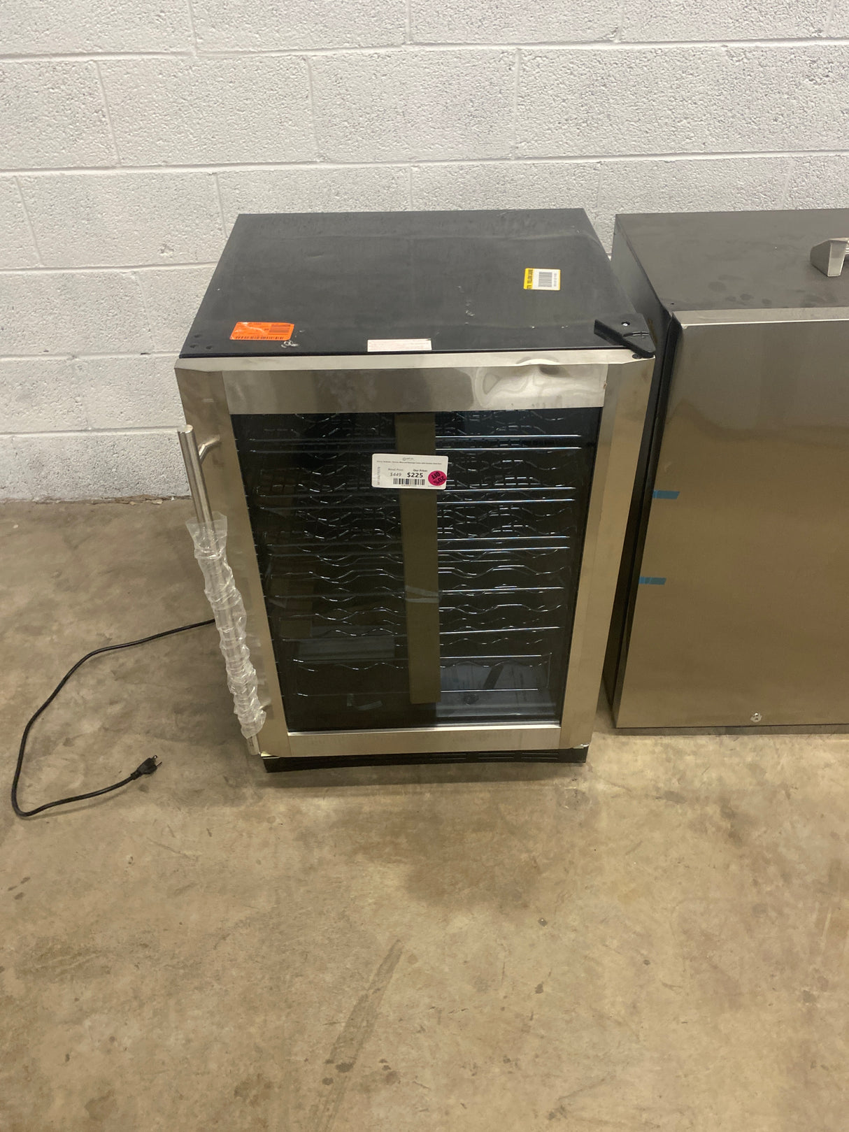 23.4 in. 50 Bottle, 154 Can, Wine and Beverage Cooler with Stainless Steel Door