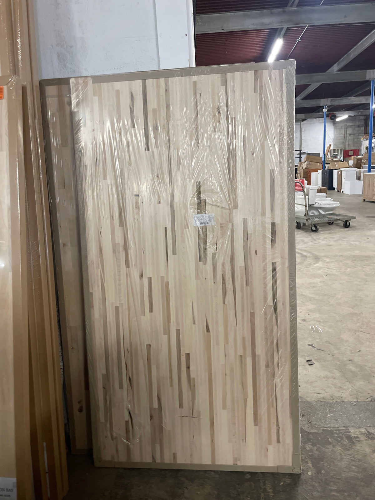 6 ft. L x 39 in. D Unfinished Maple Solid Wood Butcher Block Island Countertop With Square Edge