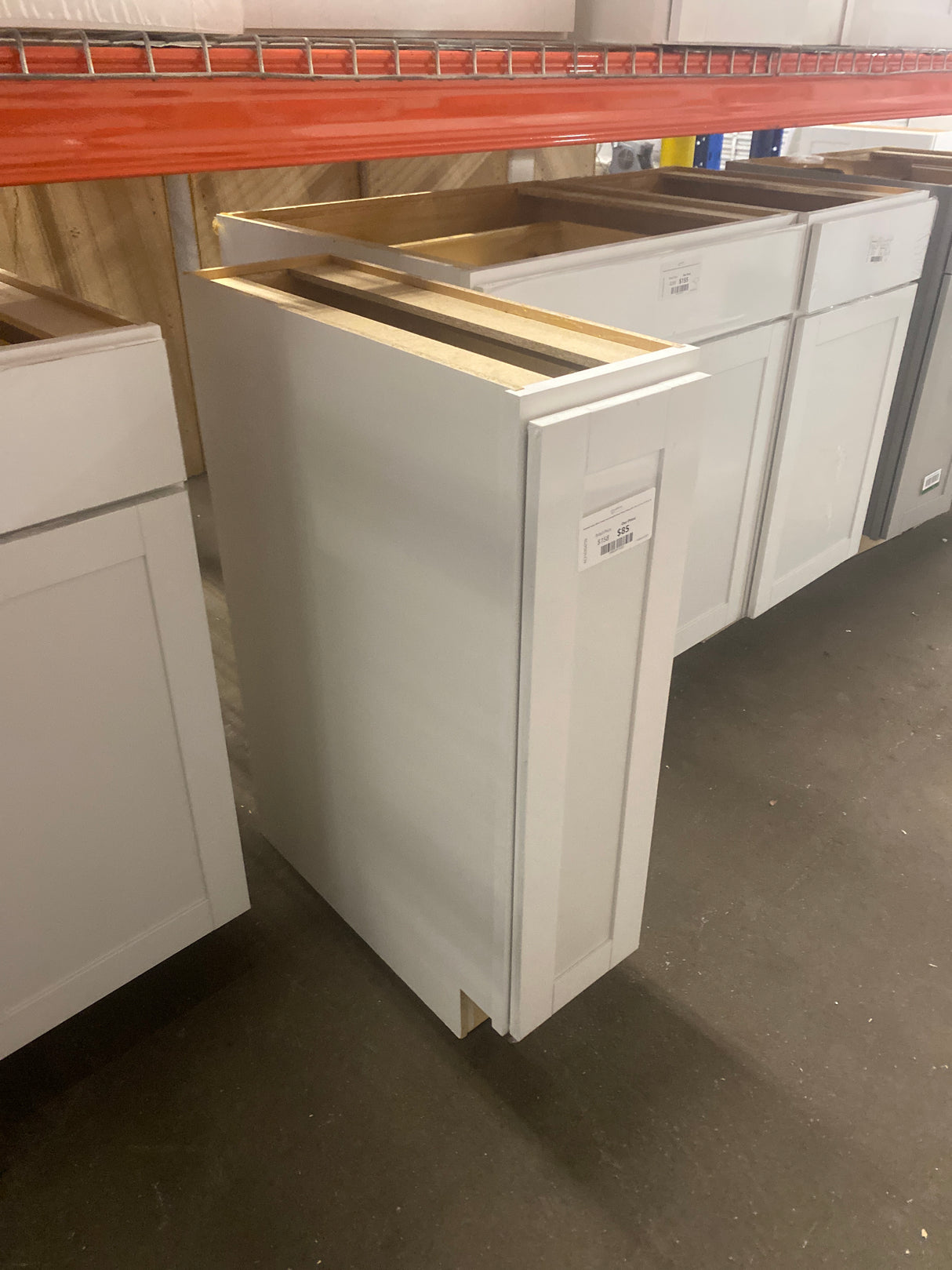 Westfield Feather White Shaker Stock Assembled Base Kitchen Cabinet (9 in. W x 23.75 in. D x 35 in. H)