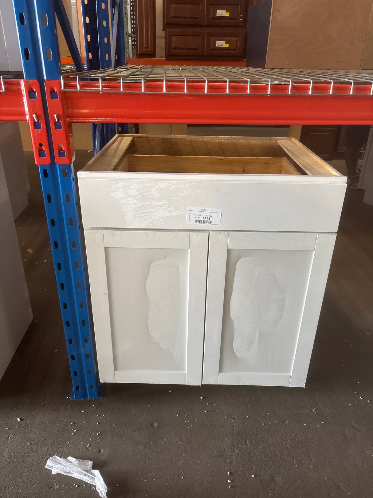 Westfield Feather White Shaker Stock Assembled Base Kitchen Cabinet (30 in. W x 23.75 in. D x 35 in. H)