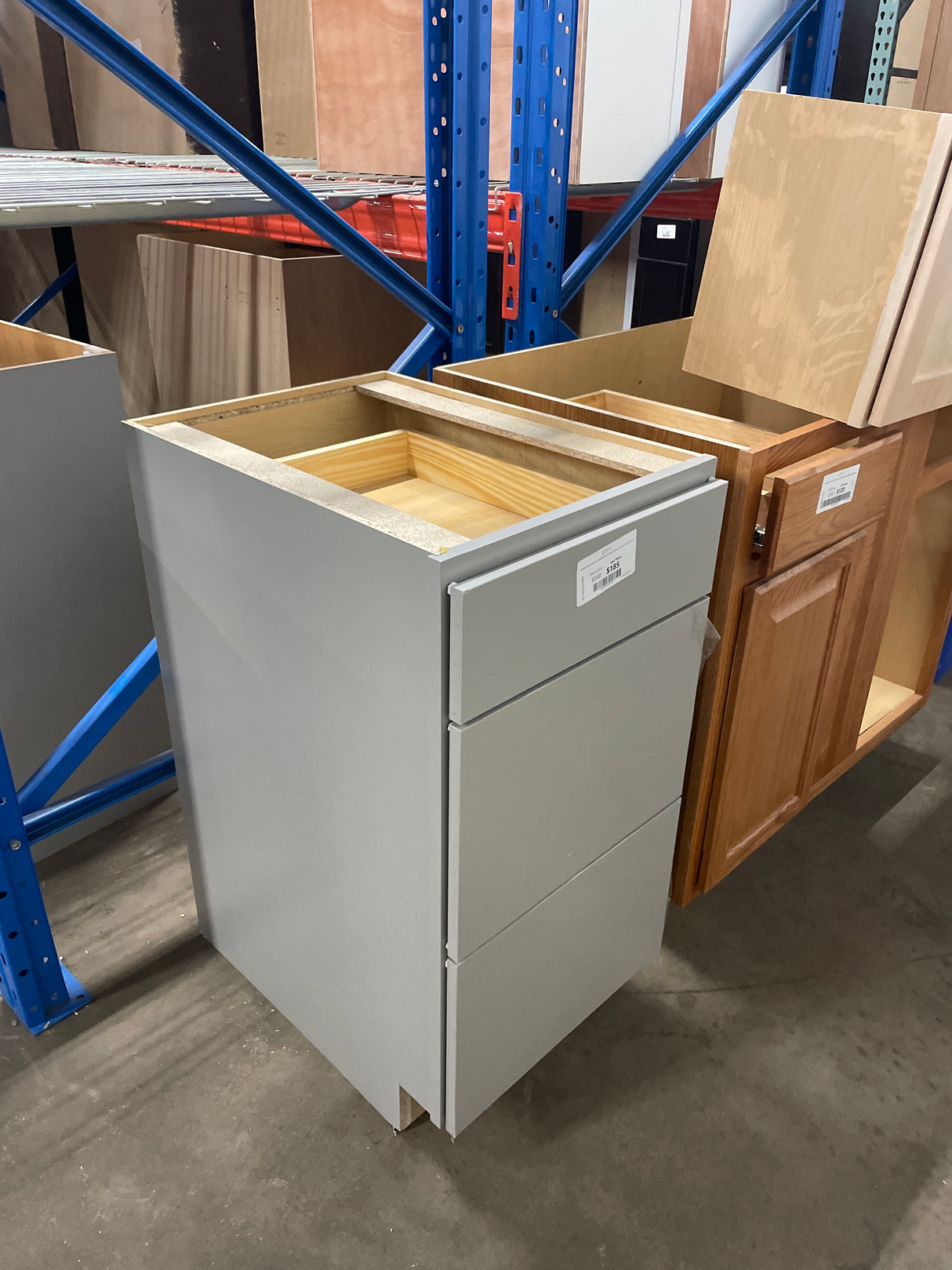 Westfield Dusk Gray Shaker Stock Assembled Drawer Base Kitchen Cabinet (18 in. W x 23.75 in. D x 35 in. H)