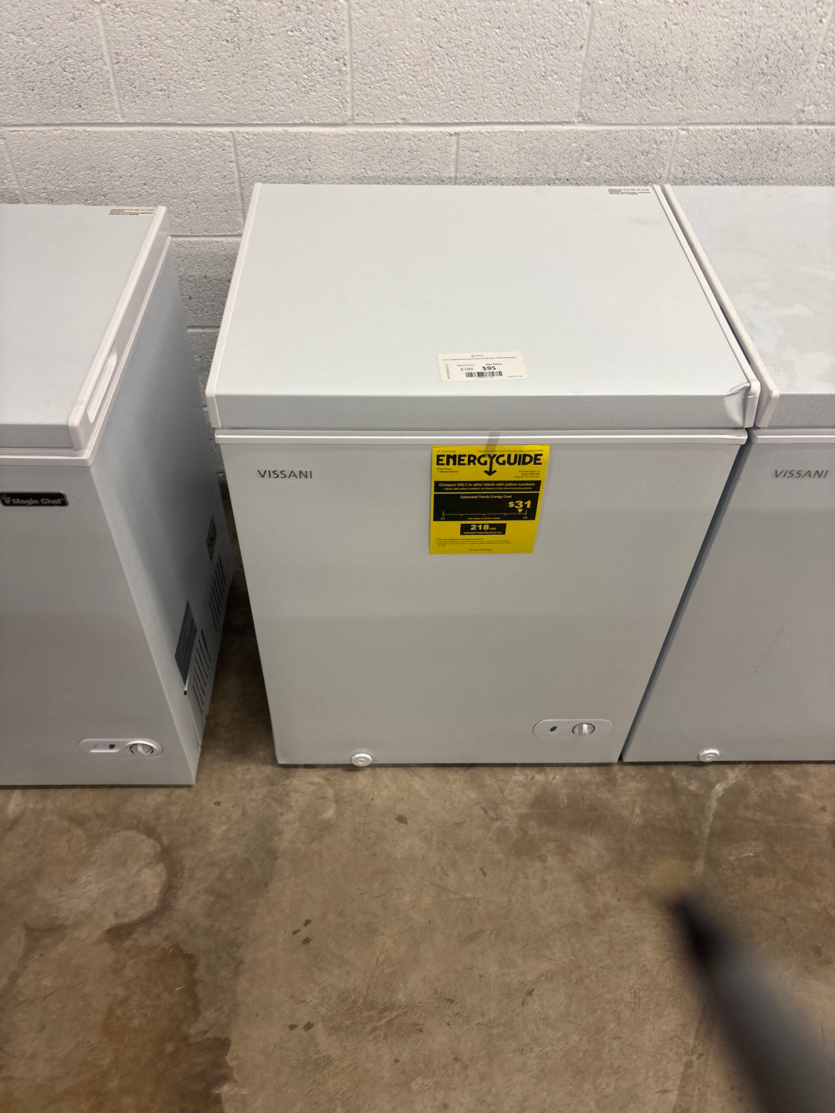 5.0 cu. ft. Manual Defrost Chest Freezer with LED Light in White Garage Ready