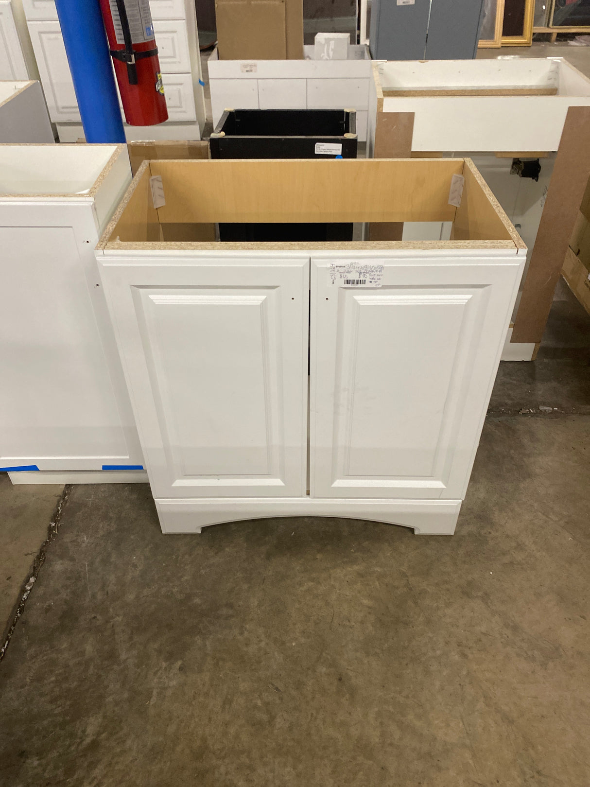 31 in. W x 19 in. D x 35 in. H Single Sink Freestanding Bath Vanity in White without Top
