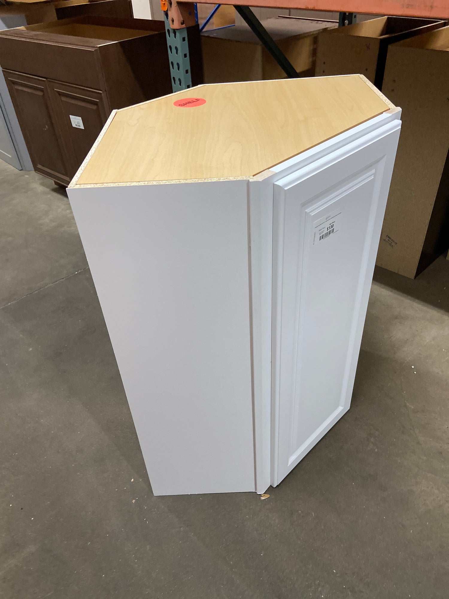 Hampton Assembled 24x36x12 in. Diagonal Corner Wall Kitchen Cabinet in Satin White