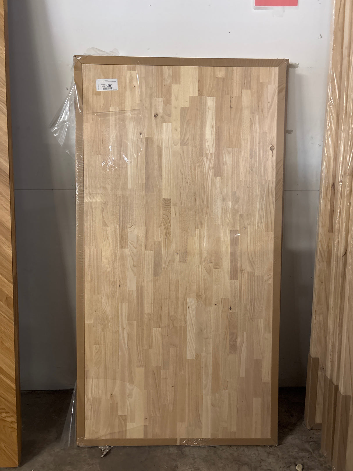6 ft. L x 39 in. D Unfinished Hevea Butcher Block Island Countertop in With Standard Edge