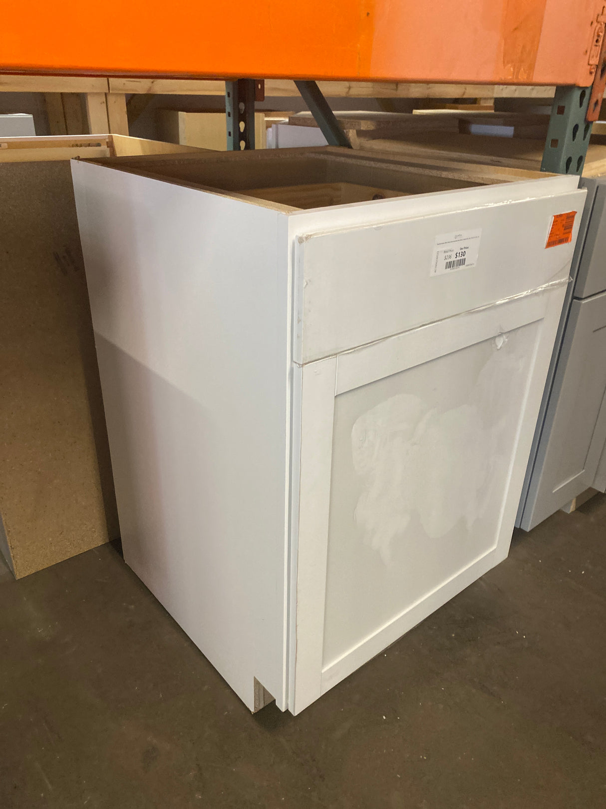 Westfield Feather White Shaker Stock Assembled Base Kitchen Cabinet (24 in. W x 23.75 in. D x 35 in. H)