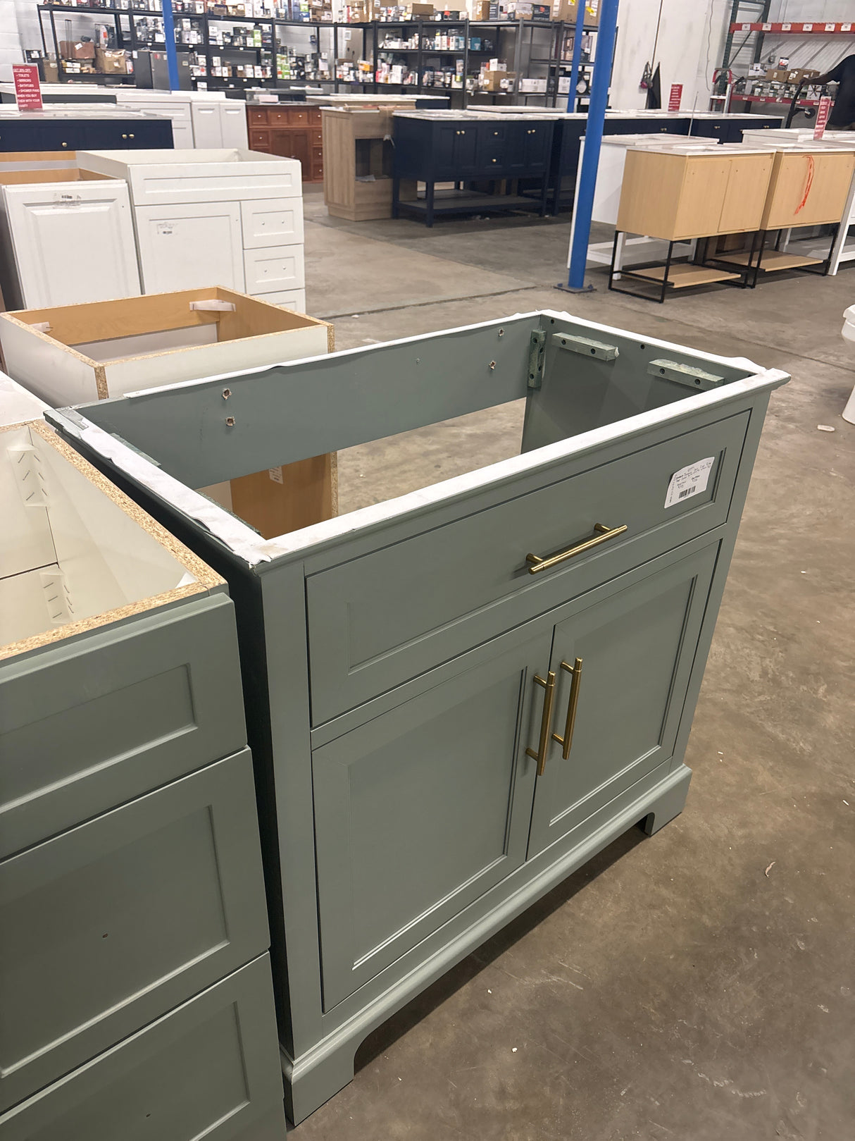 Doveton 36 in. Single Sink Sage Green Bath Vanity without Top (Assembled)