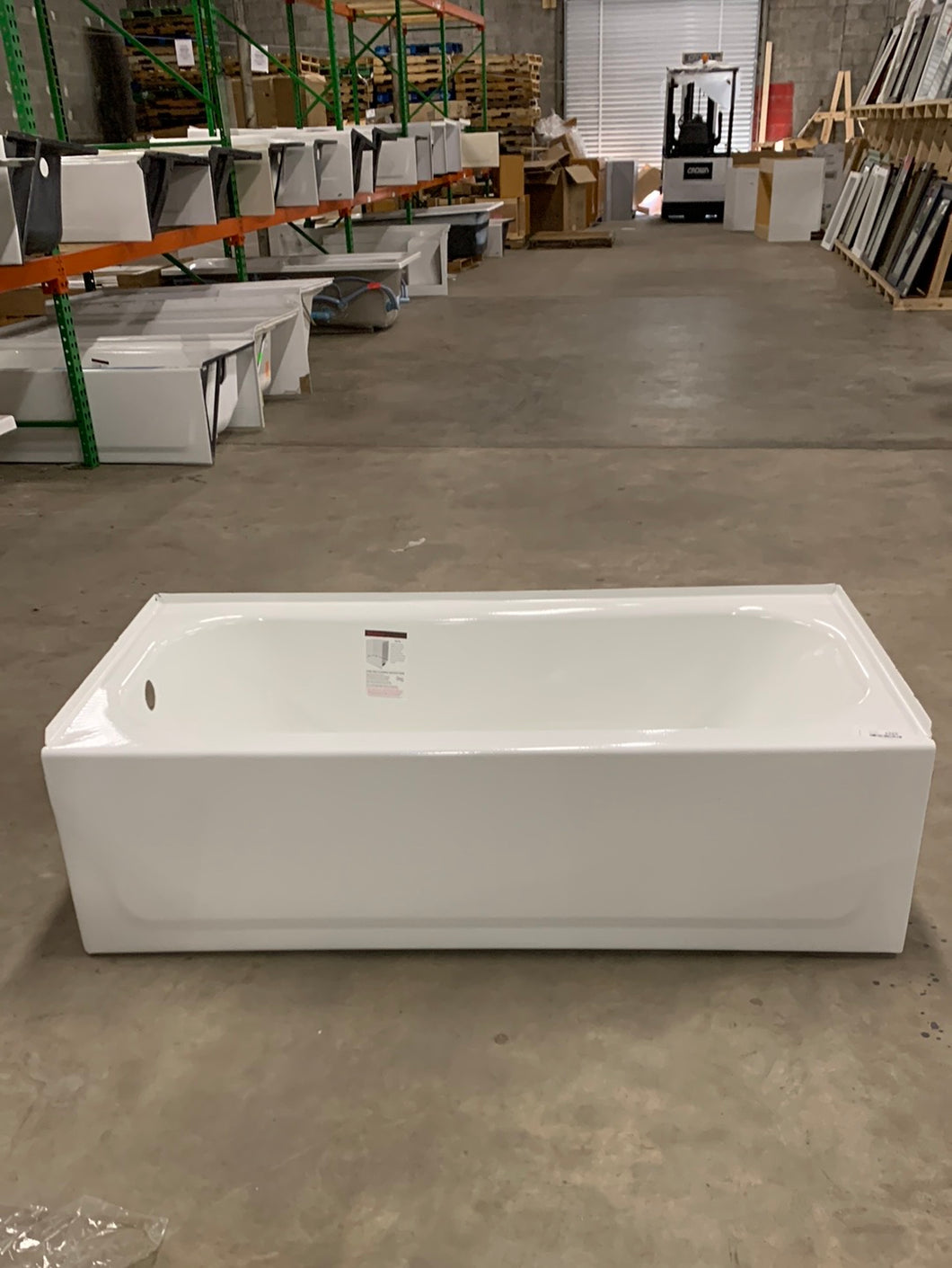 Mauicast 60 in. x 30 in. Rectangular Alcove Soaking Bathtub with Left Drain in White