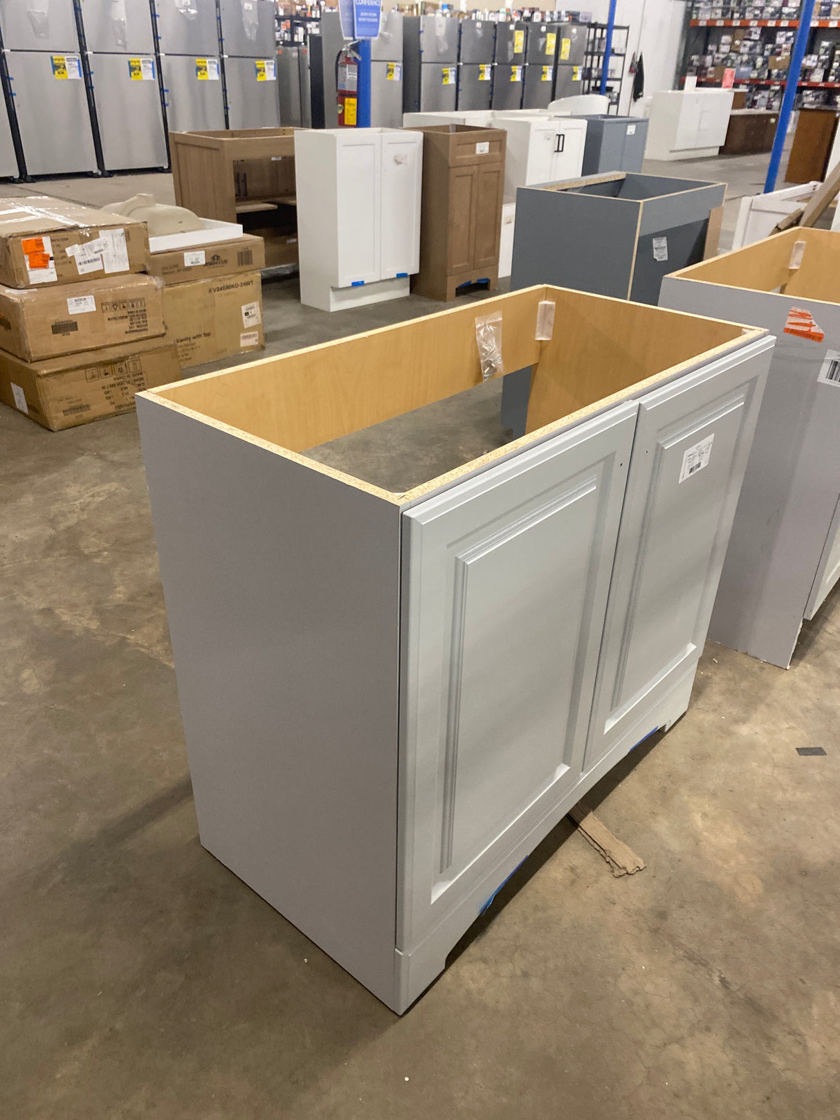 37 in. Single Sink Pearl Gray Bath Vanity without Top