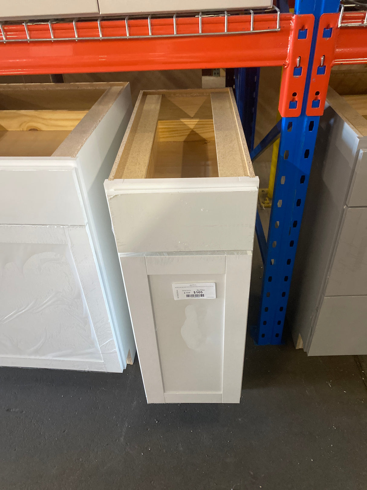 Westfield Feather White Shaker Stock Assembled Base Kitchen Cabinet (12 in. W x 23.75 in. D x 35 in. H)