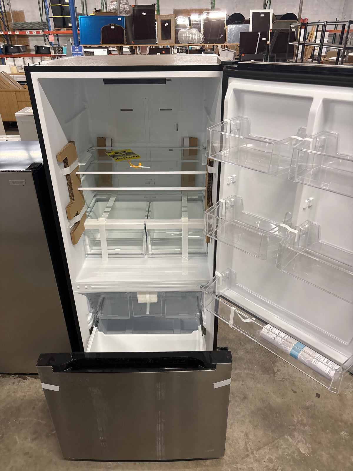 18.7 cu. ft. Bottom Freezer Refrigerator in Stainless Steel